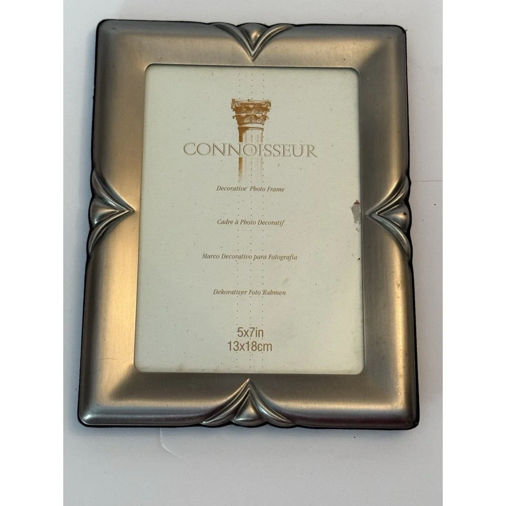 PHOTO FRAME Connoisseur Silver-Tone Metal Leaf-Design for 5x7